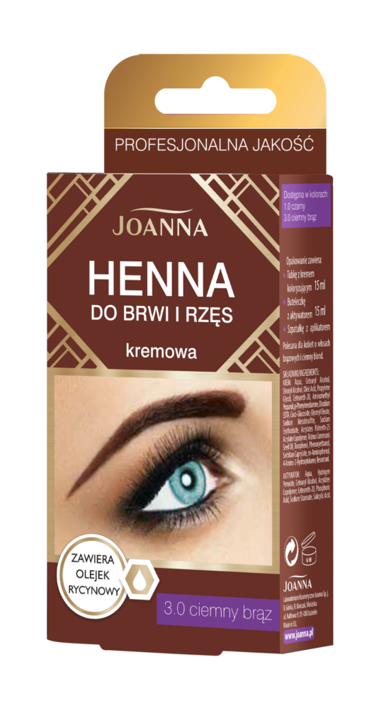 Henna do brwi i rzęs ciemny brąz Joanna