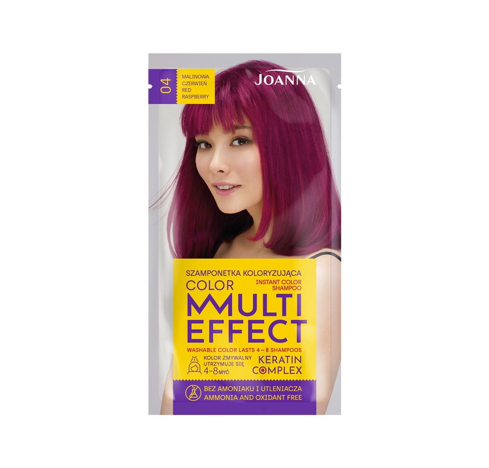 Joanna Multi Effect 04 Malinowa Czerwień szamponetka koloryzująca