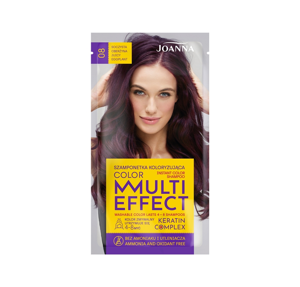 Joanna Multi Effect 08 Soczysta Oberżyna szamponetka koloryzująca