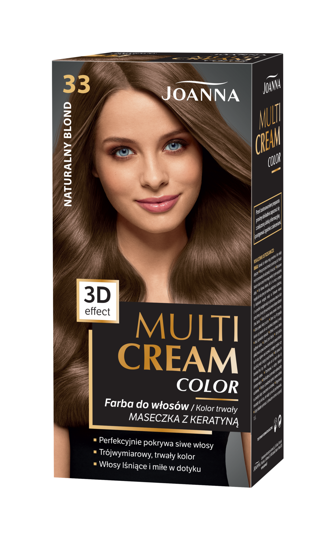 Trwała farba do włosów Joanna Multi Cream Color w odcieniu naturalny blond nr 33